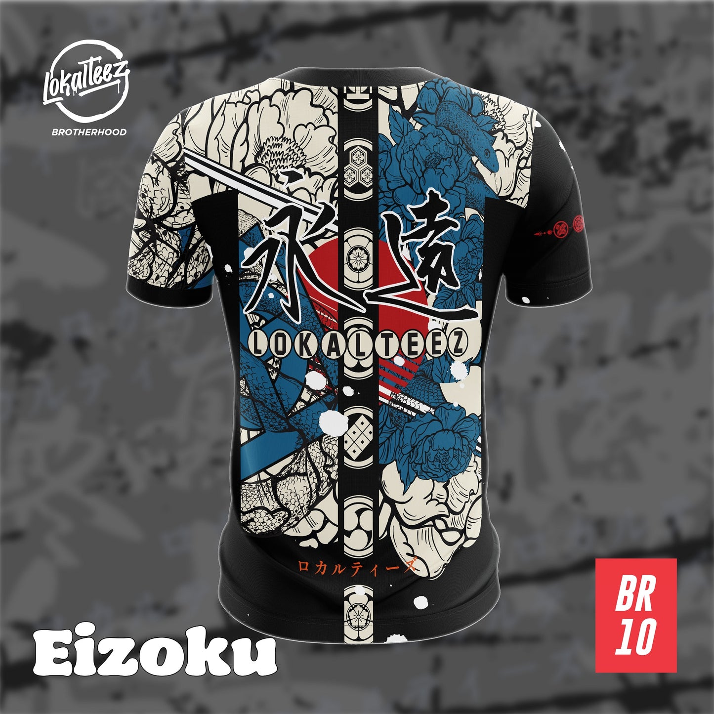 LOKALTEEZ BR10 KYODAI Special Edition EIZOKU Lycra 280GSM Round Neck Unisex Baju Jersey