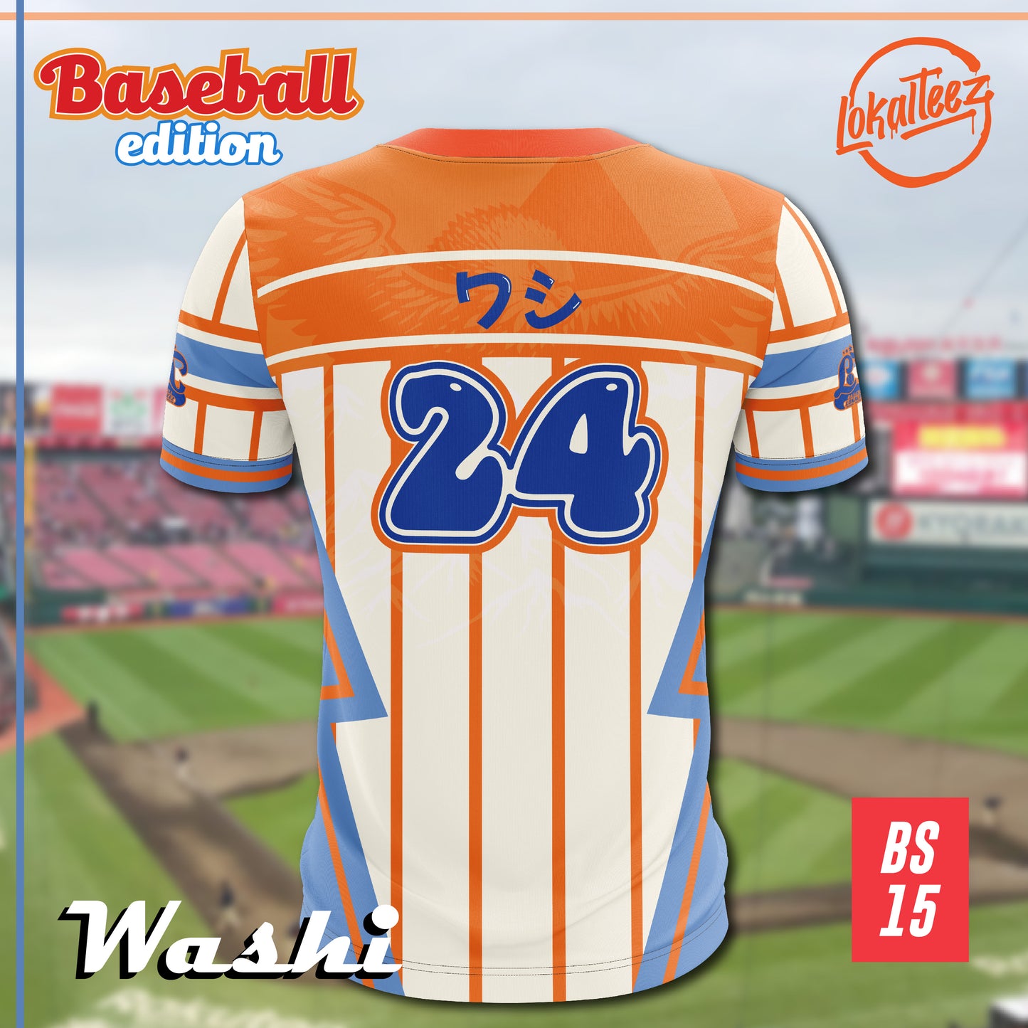 LOKALTEEZ BS15 Baseball Japanese Edition WASHI 180GSM JERSEY BOLA