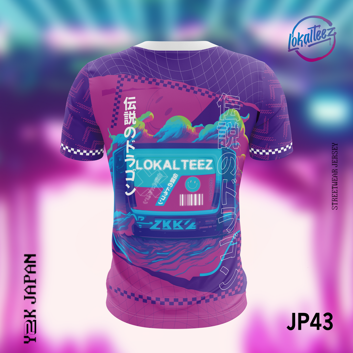 LOKALTEEZ JP43 Japanese PINKU Edition Y2K JAPAN 150GSM Round Neck