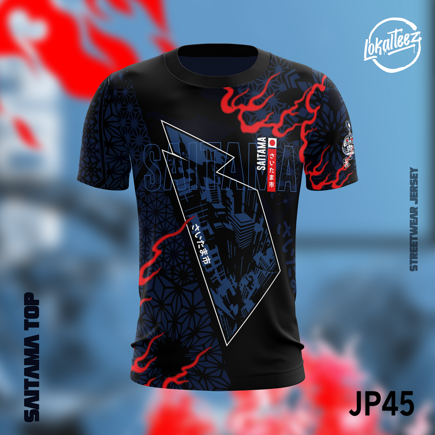 LOKALTEEZ JP45 Japanese SENSHI Edition SAITAMA TOP 150GSM Round Neck