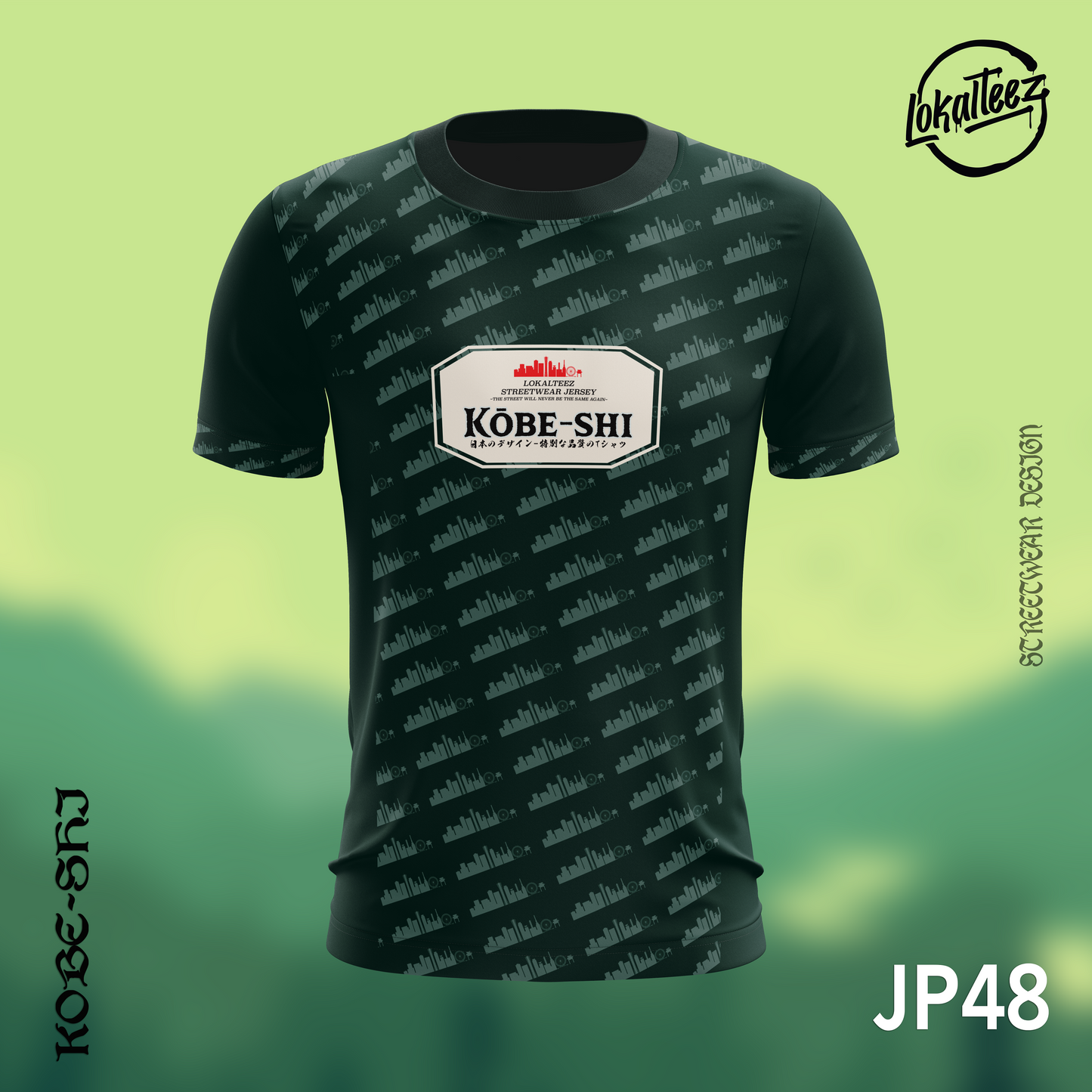 LOKALTEEZ JP48 Japanese BASHO Edition KOBE-SHI 180GSM Round Neck