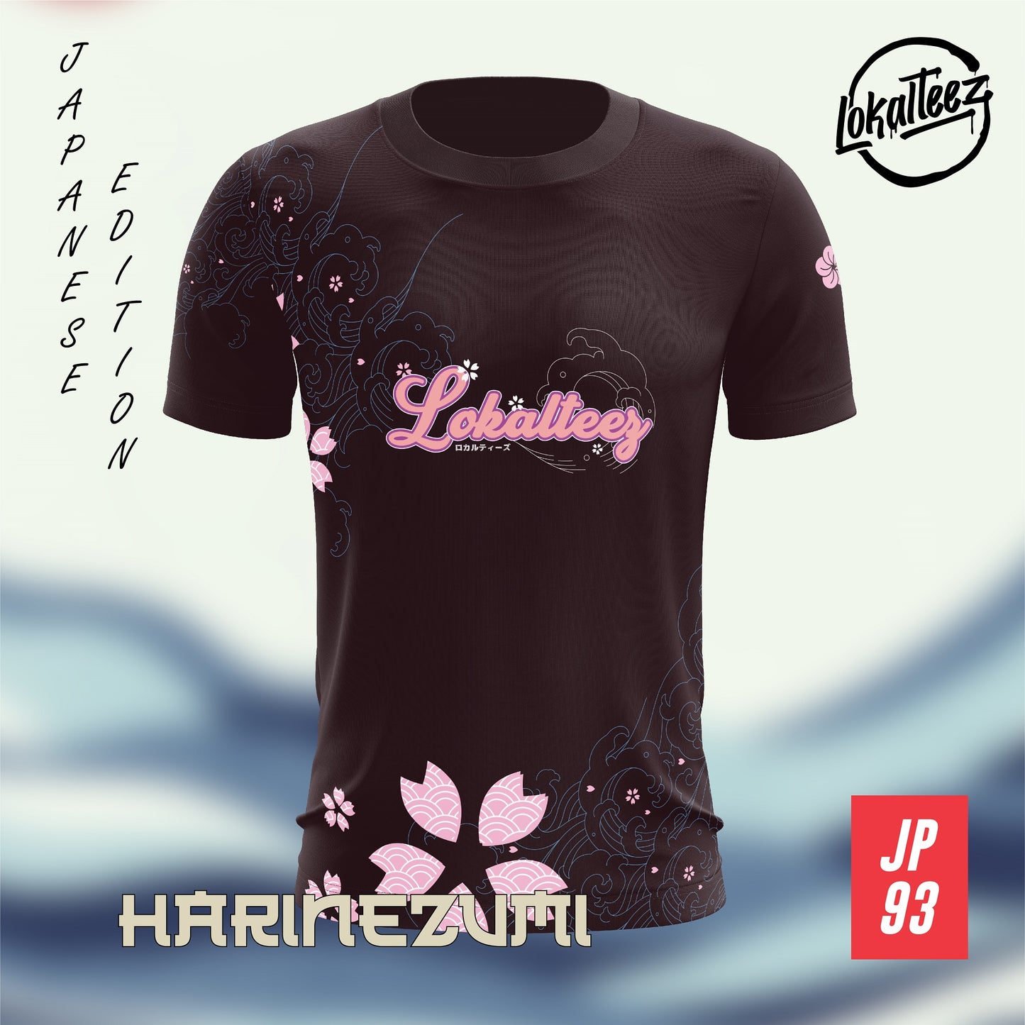 LOKALTEEZ JP93 Japanese TSUKIMI Edition HARINEZUMI 150GSM MICROFIBER EYELET JERSEY