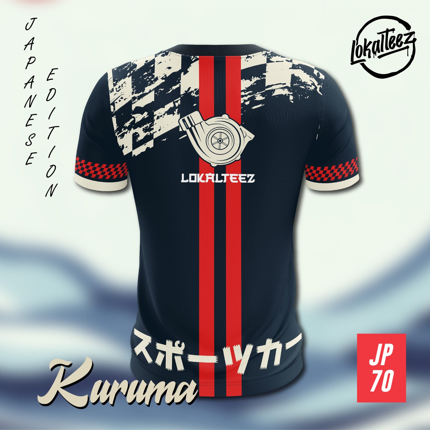 LOKALTEEZ JP70 Japanese NIHON Edition Kuruma 180GSM Round Neck Jersey
