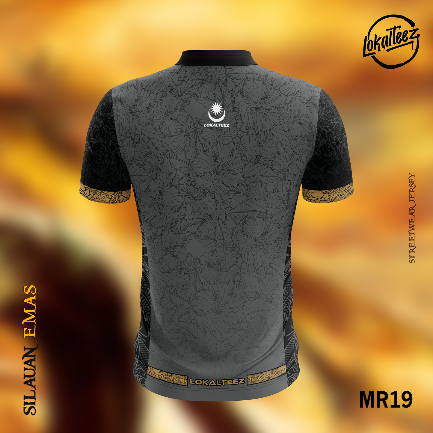 LOKALTEEZ MR19 Merdeka 66th Edition SILAUAN EMAS 180GSM Mandarin Collar