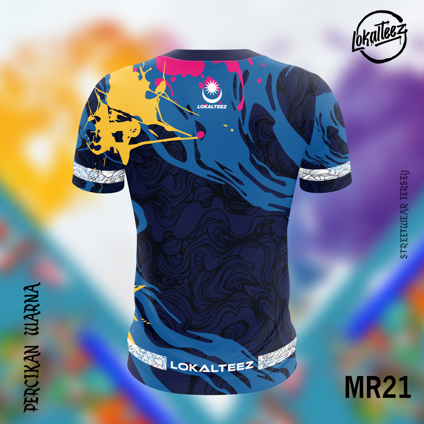 LOKALTEEZ MR21 Merdeka 66th Edition PERCIKAN WARNA 180GSM Round Neck