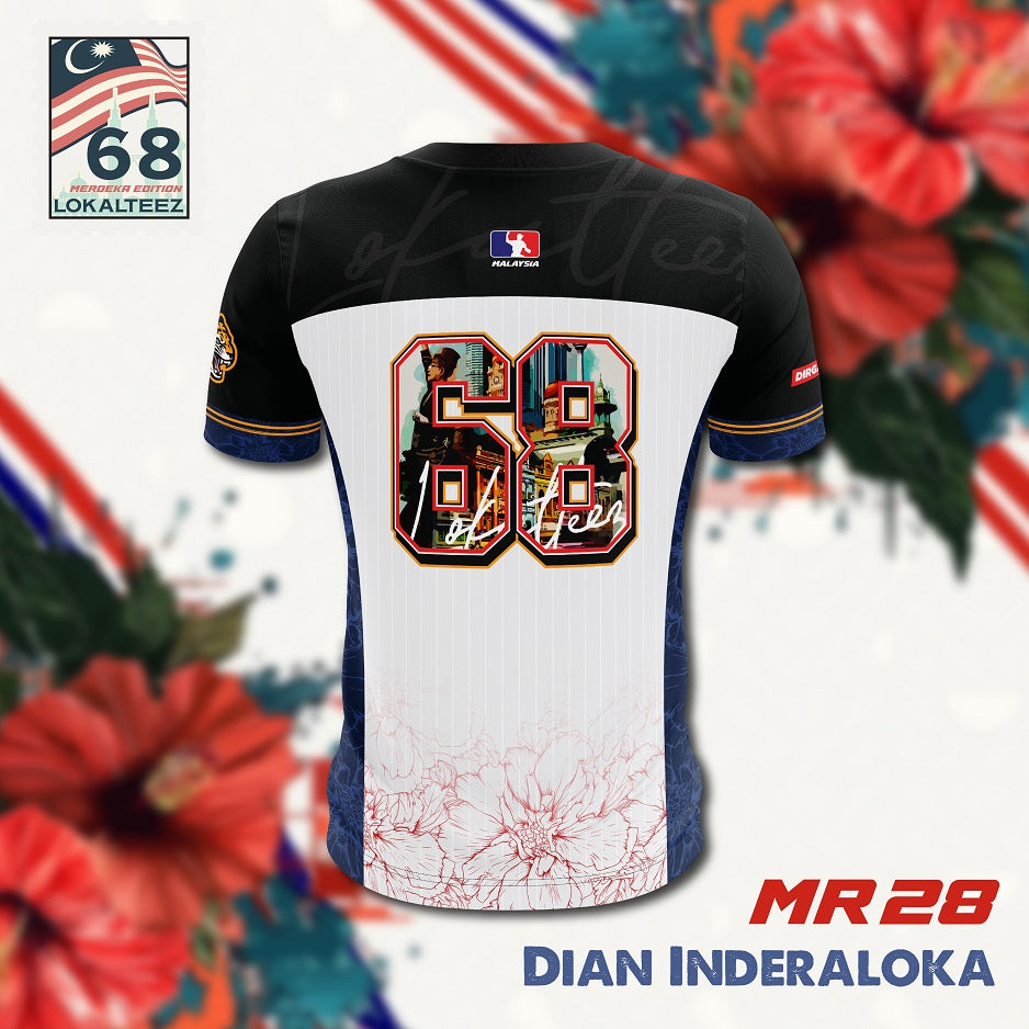 LOKALTEEZ MR28 Merdeka 68th Edition DIAN INDERALOKA 180GSM Merdeka Baseball