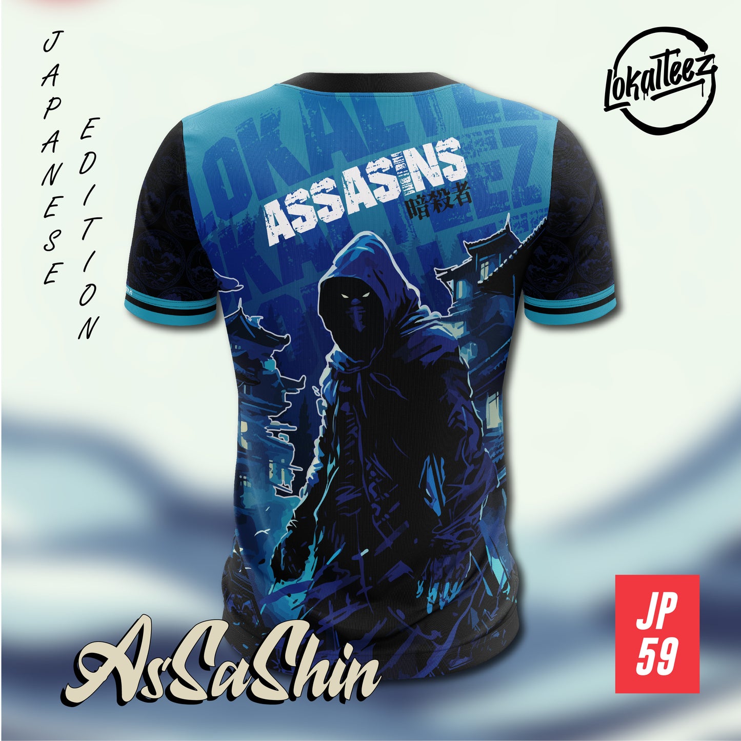 LOKALTEEZ JP59 Japanese Senshi Edition ASSASHIN 150GSM Round Neck