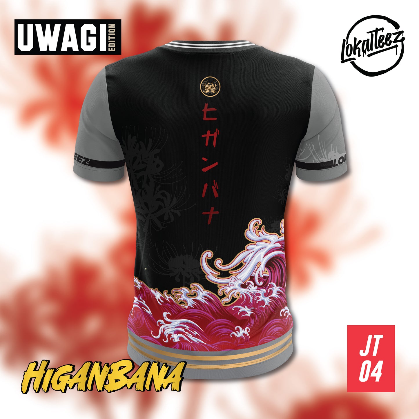 LOKALTEEZ JT04 Uwagi Edition HIGANBANA 220GSM Kain Sandwich Jersey