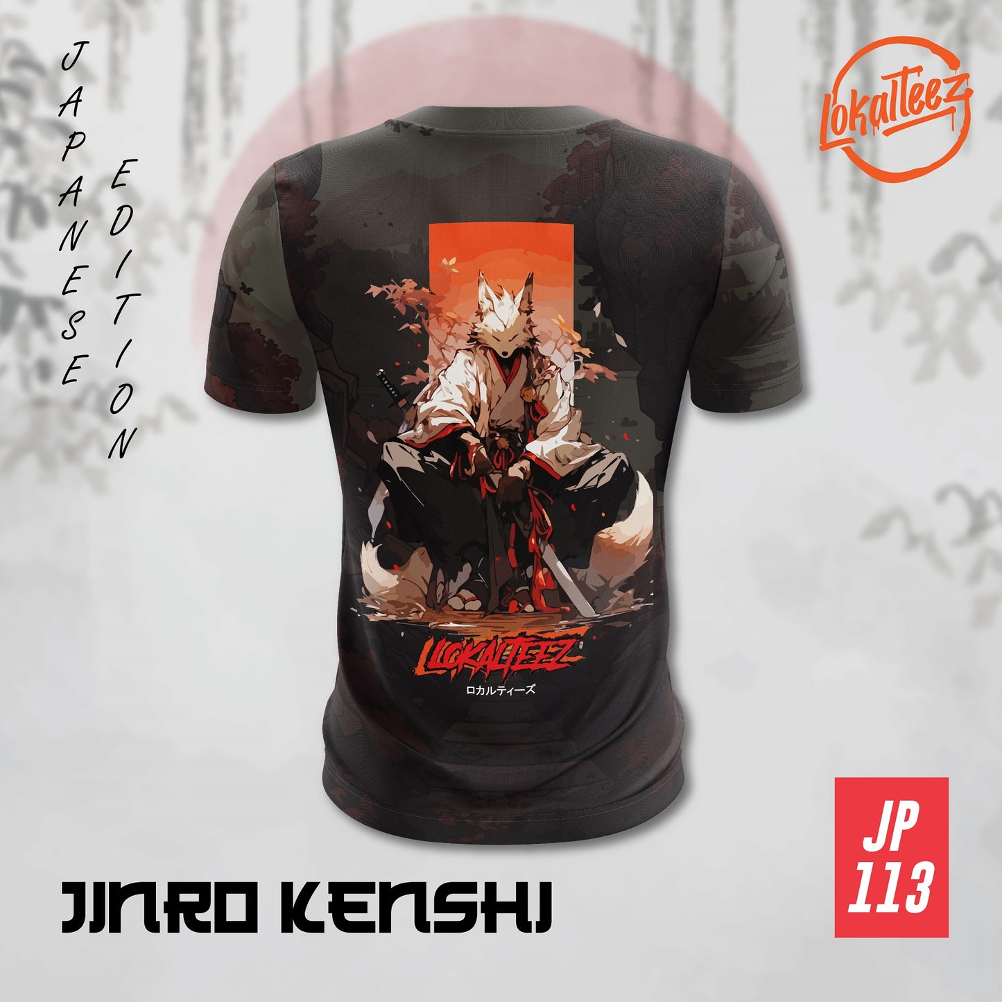 LOKALTEEZ JP113 Japanese NIHON Edition JINRO KENSHI 150GSM MICROFIBER EYELET JERSEY