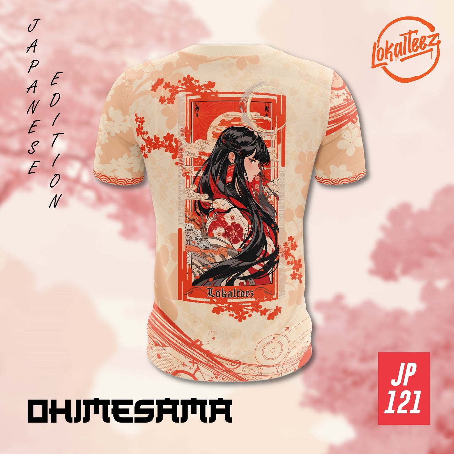 LOKALTEEZ JP121 Japanese KAWAII Edition OHIMESAMA 150GSM MICROFIBER EYELET JERSEY
