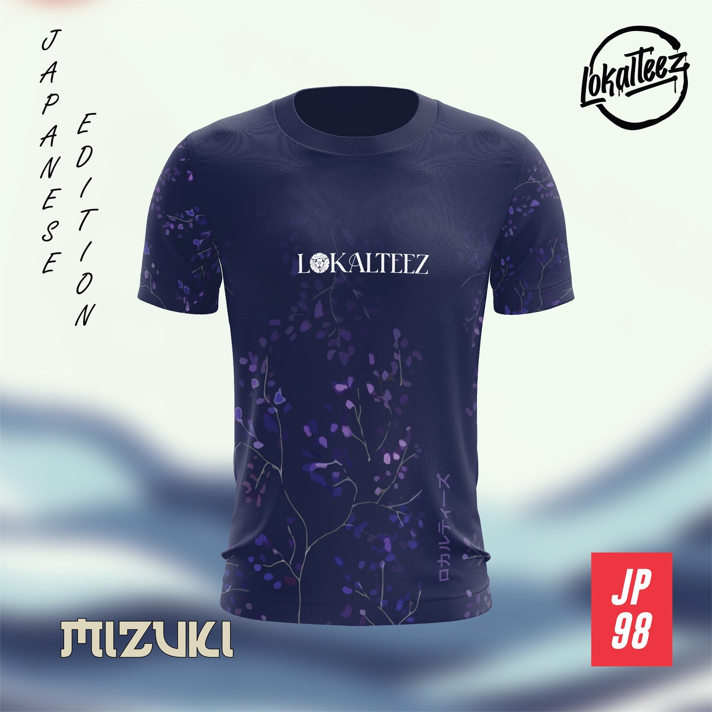 LOKALTEEZ JP98 Japanese TSUKIMI Edition MIZUKI 150GSM MICROFIBER EYELET JERSEY