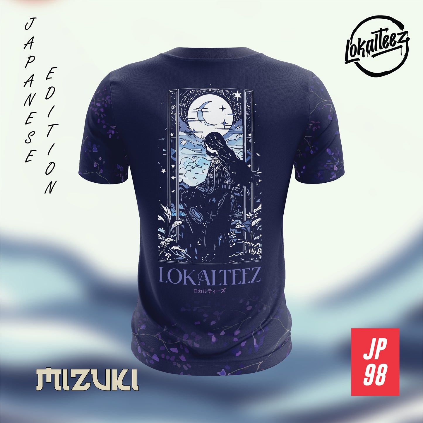 LOKALTEEZ JP98 Japanese TSUKIMI Edition MIZUKI 150GSM MICROFIBER EYELET JERSEY