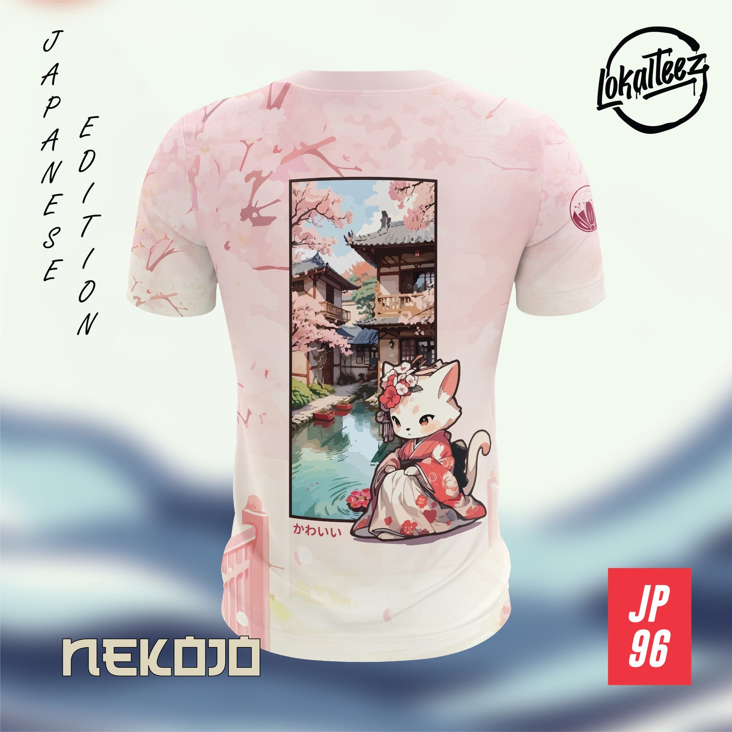 LOKALTEEZ JP96 Japanese TSUKIMI Edition NEKOJO 150GSM MICROFIBER EYELET JERSEY