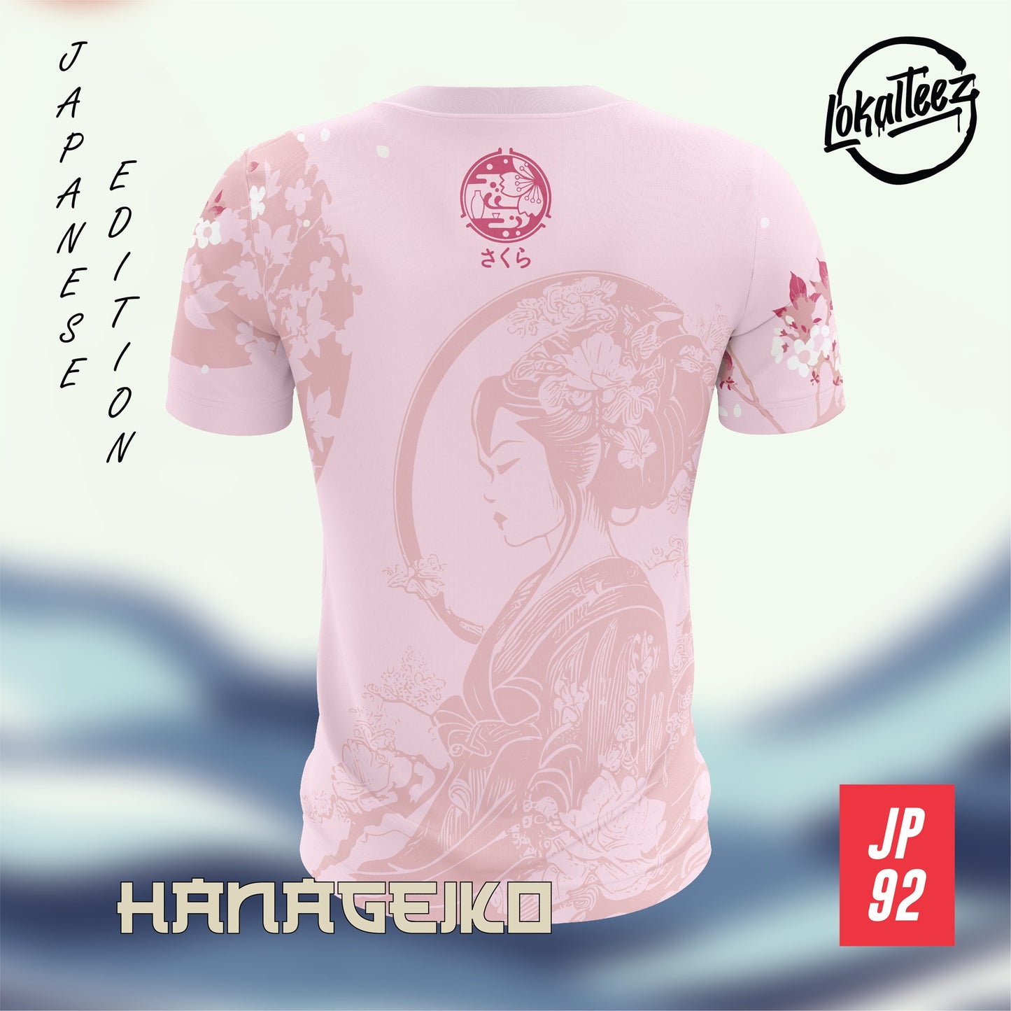 LOKALTEEZ JP92 Japanese TSUKIMI Edition HANAGEIKO 150GSM MICROFIBER EYELET JERSEY