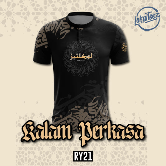 LOKALTEEZ RY21 SYAWAL LIMITED EDITION KALAM PERKASA Mandarin Collar Unisex Jersey