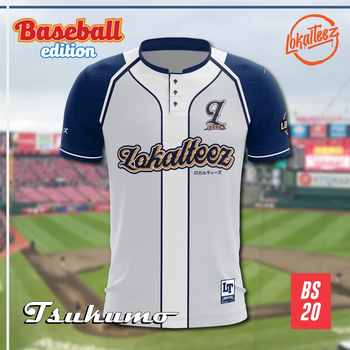 LOKALTEEZ BS20 Baseball Japanese Edition TSUKUMO 180GSM RJPK JERSEY