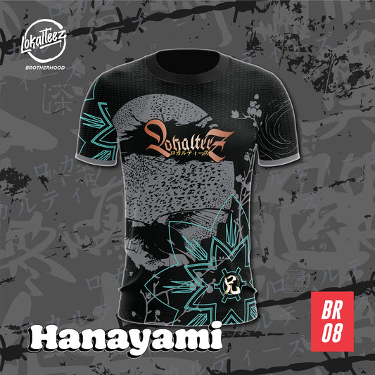 LOKALTEEZ BR08 KYODAI Special Edition HANAYAMI Lycra 280GSM Round Neck Unisex Baju Jersey