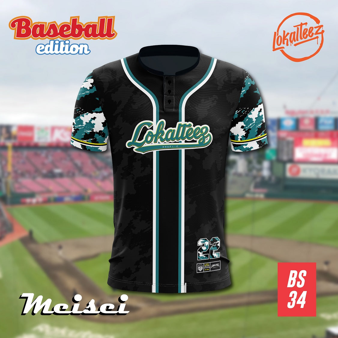 LOKALTEEZ BS34 Baseball Japanese Edition MAISAI 180GSM JERSEY BOLA
