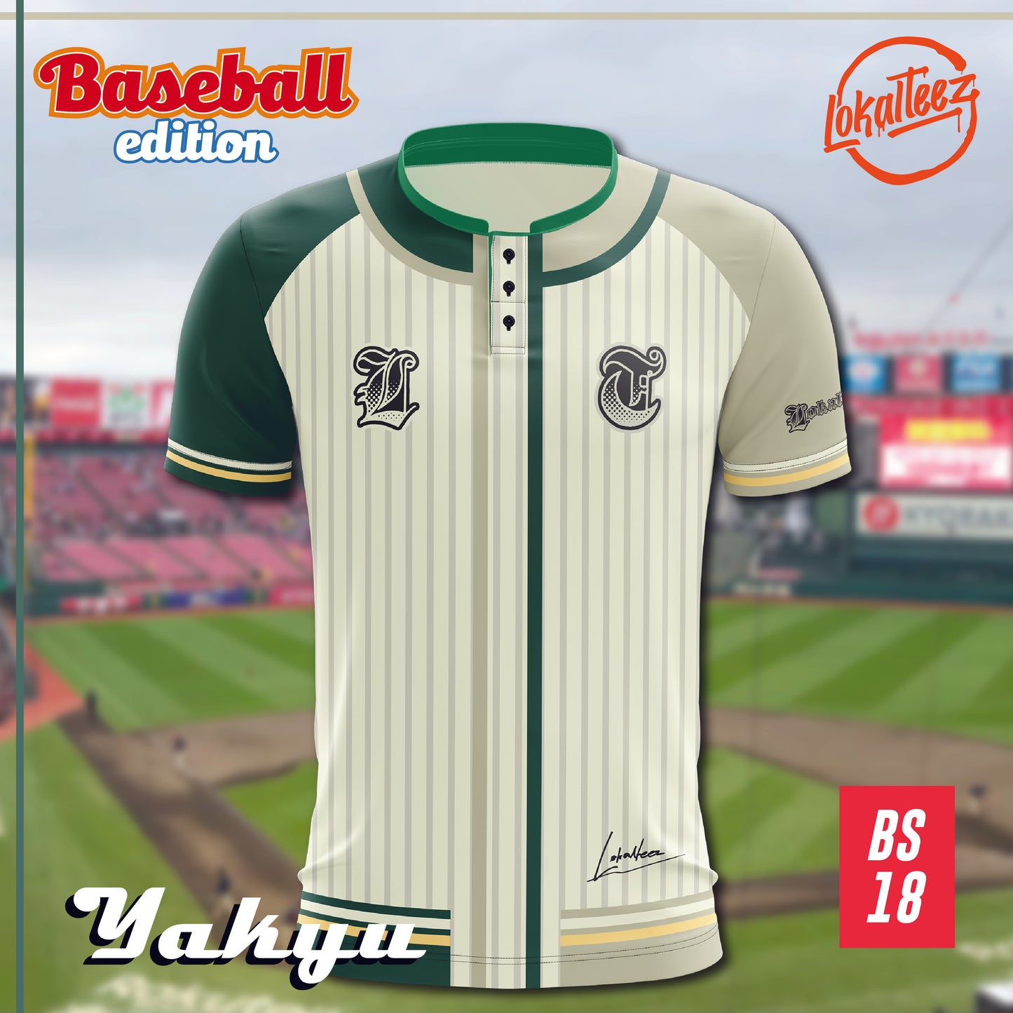 LOKALTEEZ BS18 Baseball Japanese Edition YAKYU 180GSM RJPK JERSEY