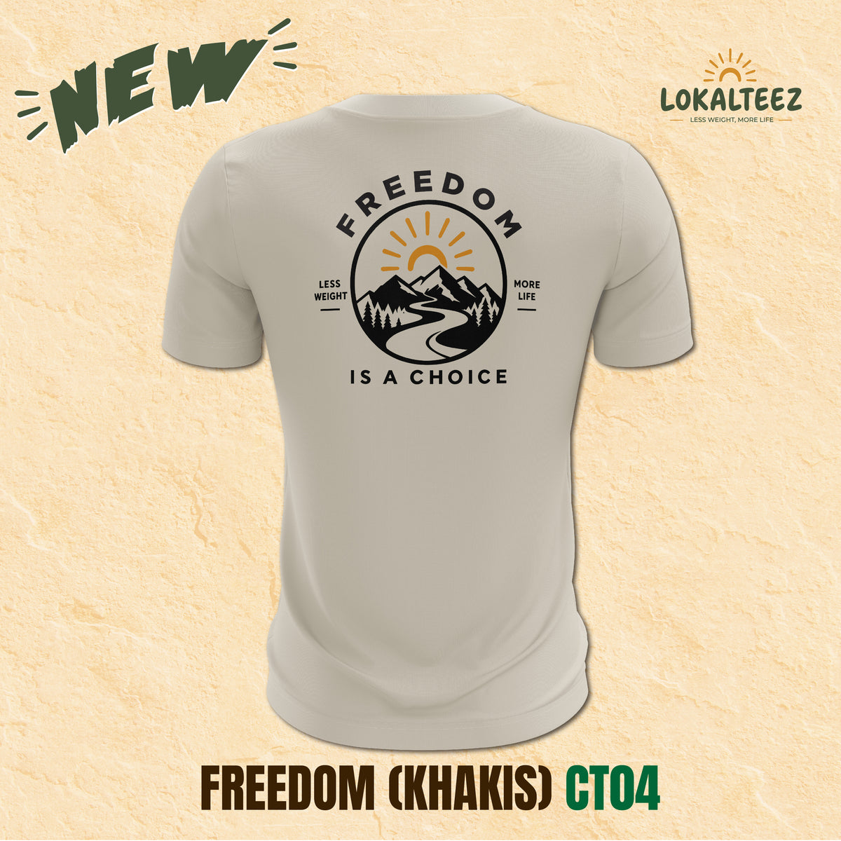 CT04 COTTON Special Edition FREEDOM IS A CHOICE (KHAKIS)