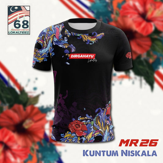 LOKALTEEZ MR26 Merdeka 68th Edition KUNTUM NISKALA 150GSM Round Neck