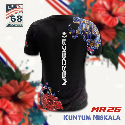 LOKALTEEZ MR26 Merdeka 68th Edition KUNTUM NISKALA 150GSM Round Neck