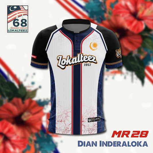 LOKALTEEZ MR28 Merdeka 68th Edition DIAN INDERALOKA 180GSM Merdeka Baseball