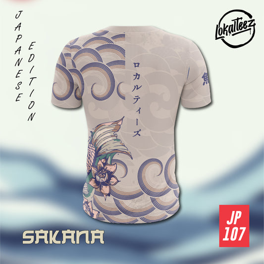 LOKALTEEZ JP107 Japanese KAWAII Edition SAKANA 150GSM MICROFIBER EYELET JERSEY