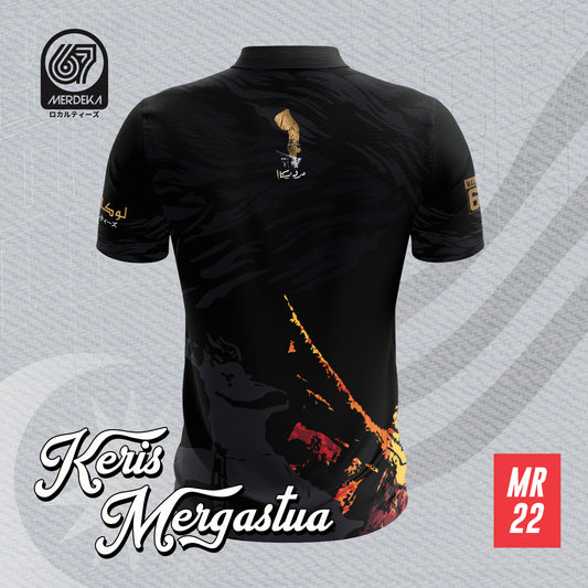 LOKALTEEZ MR22 Merdeka 67th Edition KERIS MERGASTUA180GSM Mandarin Collar