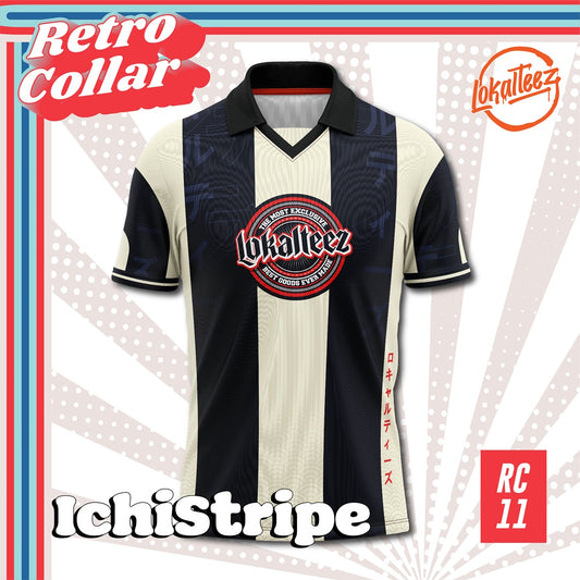 [OVERSIZED] LOKALTEEZ RC11 Japanese DOKUSU Edition ICHI-STRIPE 280GSM Lycra Retro Collar