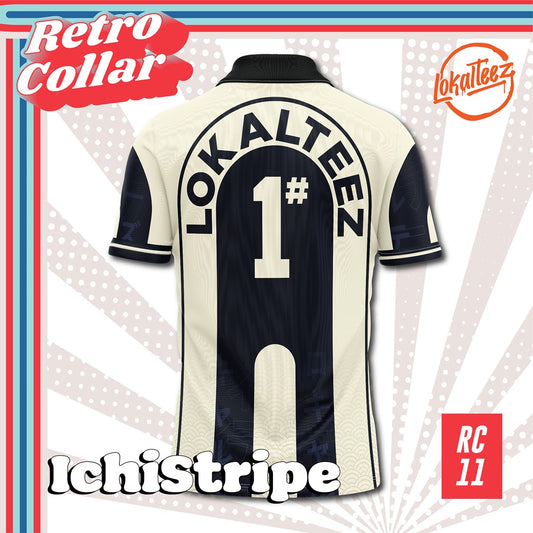 [OVERSIZED] LOKALTEEZ RC11 Japanese DOKUSU Edition ICHI-STRIPE 280GSM Lycra Retro Collar