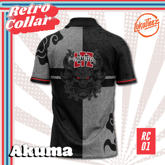 [OVERSIZED] LOKALTEEZ RC01 Japanese DOKUSU Edition AKUMA 280GSM Lycra Retro Collar Jersey