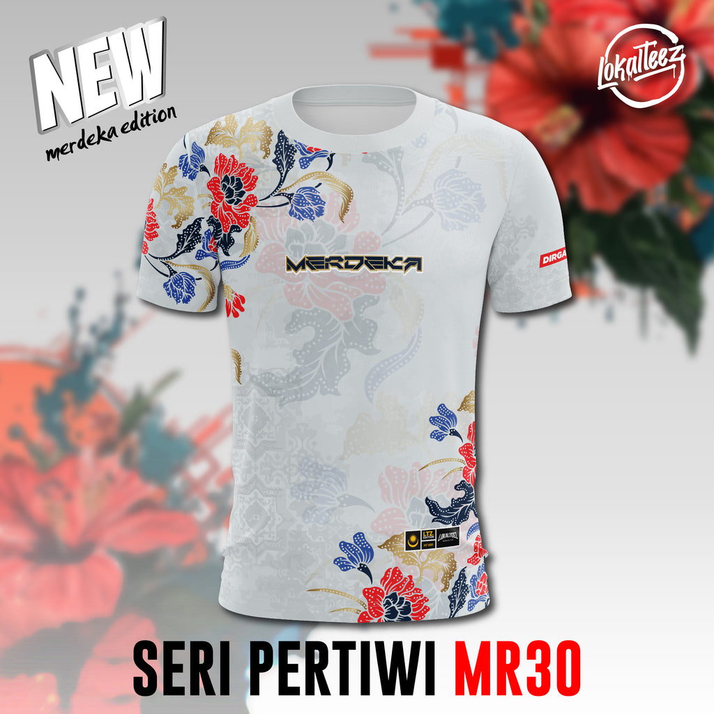 LOKALTEEZ MR30 Merdeka 69th Edition SERI PERTIWI 150GSM Round Neck