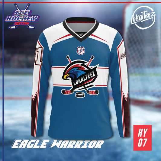 LOKALTEEZ HY07 Ice Hockey Edition EAGLE WARRIOR 180GSM Double V-Neck