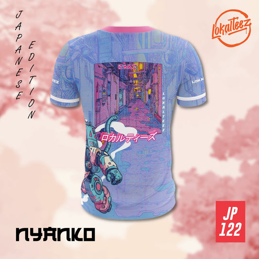 LOKALTEEZ JP122 Japanese KAWAII Edition NYANKO 150GSM MICROFIBER EYELET JERSEY