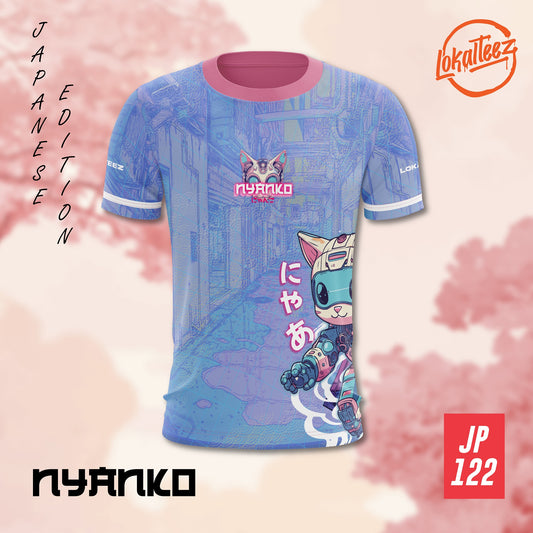 LOKALTEEZ JP122 Japanese KAWAII Edition NYANKO 150GSM MICROFIBER EYELET JERSEY