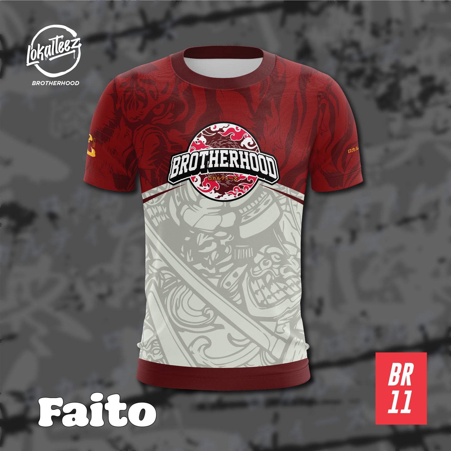 LOKALTEEZ BR11 KYODAI Special Edition FAITO Lycra 280GSM Round Neck Unisex Baju Jersey