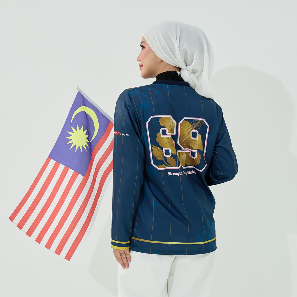 LOKALTEEZ MR32 Merdeka 69th Edition BIRU MEGAH 180GSM Merdeka Baseball