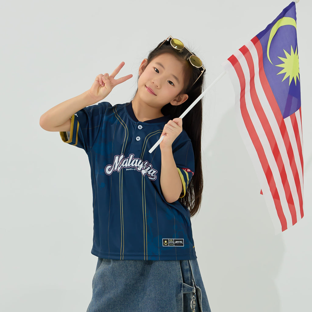 LOKALTEEZ MR32 Merdeka 69th Edition BIRU MEGAH 180GSM Merdeka Baseball