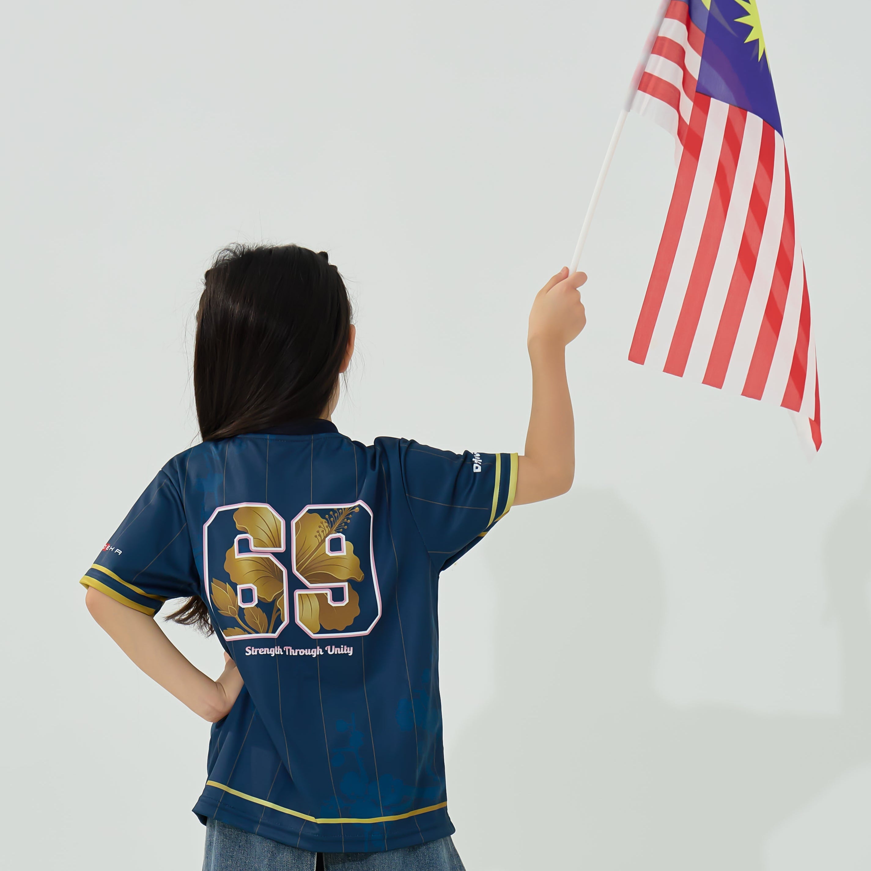 LOKALTEEZ MR32 Merdeka 69th Edition BIRU MEGAH 180GSM Merdeka Baseball
