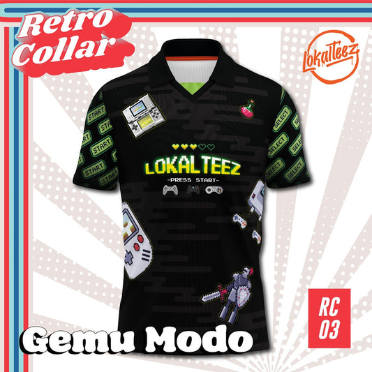 [OVERSIZED] LOKALTEEZ RC03 Japanese DOKUSU Edition GEMU MODO 280GSM Lycra Retro Collar Jersey